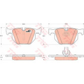 Колодки тормозные дисковые для BMW 5(E60,E61), 6(E63,E64) <b>TRW GDB1727 / 23732</b>