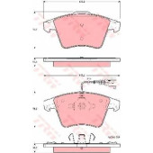 Колодки тормозные дисковые для VW MULTIVAN(7EF, 7EM, 7EN, 7HF, 7HM, 7HN), TRANSPORTER(7E, 7EA, 7EB, 7EF, 7EG, 7EH, 7EJ, 7HA, 7HB, 7HF, 7HH, 7HJ, 7JD, 7JE) <b>TRW GDB1556 / 23746</b>