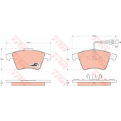 Колодки тормозные дисковые для VW TOUAREG(7L6,7L7,7LA) <b>TRW GDB1651 / 23747</b>