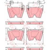 Колодки тормозные дисковые для AUDI A6(4B2,4B5,C5) / VW PHAETON(3D#) <b>TRW GDB1507 / 23751</b>