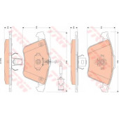 Колодки тормозные дисковые для VOLVO S40(MS), V50(MW) <b>TRW GDB1832 / 23762</b>