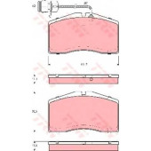 Колодки тормозные дисковые для AUDI A8(4D2,4D8) <b>TRW GDB1523 / 23773</b>
