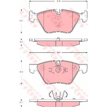 Колодки тормозные дисковые для BMW 1(E81,E82,E87,E88) <b>TRW GDB1662 / 23794</b>