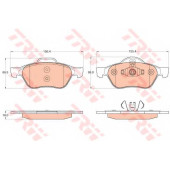 Колодки тормозные дисковые для RENAULT LAGUNA(DT0/1) <b>TRW GDB2053 / 23861</b>