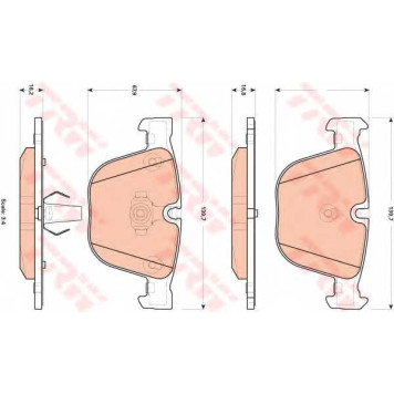 Колодки тормозные дисковые для BMW X5(E70,F15,F85), X6(E71,E72,F16,F86) <b>TRW GDB1892 / 23884</b>