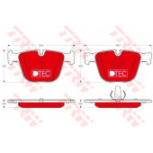 Колодки тормозные дисковые для BMW X5(E70,F15,F85), X6(E71,E72,F16,F86) <b>TRW GDB1892DTE / 23884</b>