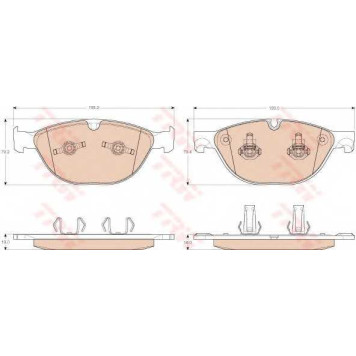 Колодки тормозные дисковые <b>TRW GDB1963 / 23895</b>