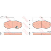 Колодки тормозные дисковые для CITROEN JUMPER(230,230L,230P,244,Z#) / FIAT DUCATO(230,230L,244,Z#) / PEUGEOT BOXER(230L,230P,244,Z#,ZCT#) <b>TRW GDB1517 / 23917</b>