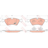 Колодки тормозные дисковые для MERCEDES E(S211,W211), G(W463), GL(X164), M(W164,W166), R(V251,W251) <b>TRW GDB1642 / 23922</b>