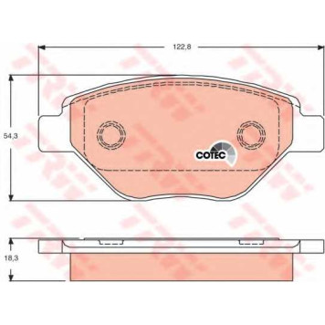 Колодки тормозные дисковые для RENAULT MEGANE(BM0/1#,CM0/1#,LM0/1#) <b>TRW GDB1571 / 23934</b>