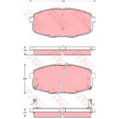 Колодки тормозные дисковые для KIA CARENS(FJ), CERATO KOUP(TD), CERATO(TD), PRIDE(DA), SHUMA <b>TRW GDB3342 / 23966</b>