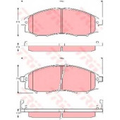 Колодки тормозные дисковые для NISSAN NAVARA(D22), PATHFINDER(R50), PICKUP(D22), XTERRA(WD22) <b>TRW GDB3340 / 23970</b>