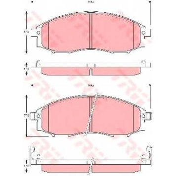 Колодки тормозные дисковые для NISSAN NAVARA(D22), PATHFINDER(R50), PICKUP(D22), XTERRA(WD22) <b>TRW GDB3340 / 23970</b>