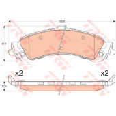 Колодки тормозные дисковые для CHEVROLET SILVERADO 1500 Extended Cab Pickup, SILVERADO 1500 Standard Cab Pickup, SILVERADO 1500, SILVERADO 1500rew Cab Pickup, SUBURBAN 1500, TAHOE <b>TRW GDB4454 / 23992</b>