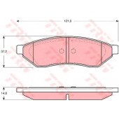 Колодки тормозные дисковые для CHEVROLET EPICA(KL1#), EVANDA / DAEWOO EVANDA(KLAL), LACETTI, MAGNUS, TOSCA <b>TRW GDB3346 / 23994</b>