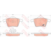Колодки тормозные дисковые для VOLVO XC90 <b>TRW GDB1566 / 24011</b>