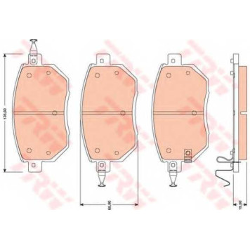 Колодки тормозные дисковые для INFINITI FX, M35, M45 / NISSAN MURANO(Z50,Z51) <b>TRW GDB3416 / 24056</b>
