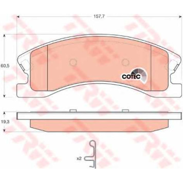 Колодки тормозные дисковые для JEEP GRAND CHEROKEE(WG,WJ) <b>TRW GDB4133 / 24083</b>