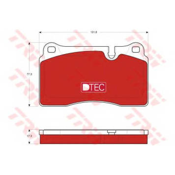 Колодки тормозные дисковые для LAND ROVER RANGE ROVER(LM,LS) <b>TRW GDB1743DTE / 24098</b>