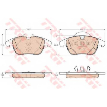 Колодки тормозные дисковые для FORD GALAXY(WA6), MONDEO(BA7), S-MAX(WA6) <b>TRW GDB1960 / 24123</b>