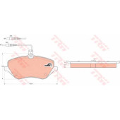 Колодки тормозные дисковые для CITROEN C5(RD#,TD#), C6(TD#) / PEUGEOT 407(6C#,6D#,6E#), 607(9D,9U) <b>TRW GDB1595 / 24133</b>