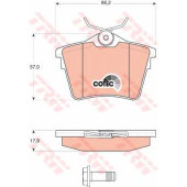 Колодки тормозные дисковые для CITROEN C5(RD#,TD#) / PEUGEOT 407(6C#,6D#,6E#), 607(9D,9U) <b>TRW GDB1596 / 24135</b>