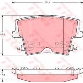 Колодки тормозные дисковые для CHRYSLER 300(LX) / LANCIA THEMA(LX) <b>TRW GDB4135 / 24163</b>