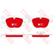 Колодки тормозные дисковые для BMW X5(E70,F15,F85), X6(E71,E72,F16,F86) / VW TIGUAN(5N#) <b>TRW GDB1726DTE / 24170</b>