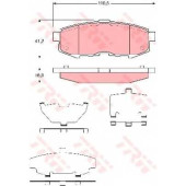 Колодки тормозные дисковые для MAZDA MPV(LW) <b>TRW GDB3406 / 24215</b>
