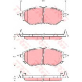 Колодки тормозные дисковые для SUBARU FORESTER(SJ), LEGACY(B13#,BL,BM,BP,BR), OUTBACK(BM,BR,BS), TRIBECA(B9) <b>TRW GDB3372 / 24222</b>