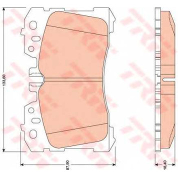 Колодки тормозные дисковые для HYUNDAI ix35(EL,ELH,LM) / LEXUS LS(USF4#,UVF4#) <b>TRW GDB3473 / 24245</b>