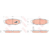 Колодки тормозные дисковые для SUBARU BRZ, FORESTER(SH,SJ), IMPREZA(G3,GH,GJ,GP,GR), LEGACY(B13#,BL,BM,BP,BR), OUTBACK(BL,BM,BP,BR), XV <b>TRW GDB3373 / 24271</b>