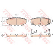 Колодки тормозные дисковые для SUBARU BRZ, FORESTER(SH), IMPREZA(G3,GH,GR), LEGACY(BM,BR), OUTBACK(BM,BR), WRX(GJ) / TOYOTA GT 86(ZN6#) <b>TRW GDB3568 / 24271</b>