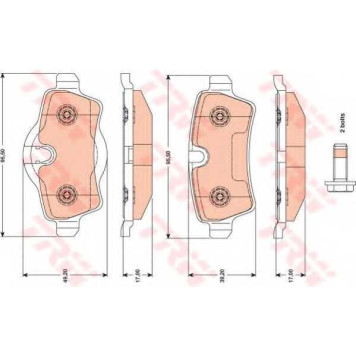 Колодки тормозные дисковые <b>TRW GDB1766 / 24289</b>