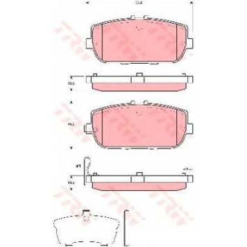 Колодки тормозные дисковые для MAZDA MX-5(NC) <b>TRW GDB3402 / 24298</b>