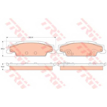 Колодки тормозные дисковые <b>TRW GDB4453 / 24304</b>