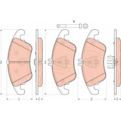 Колодки тормозные дисковые для MERCEDES C(C204,S204,W204), CLS(C218,X218), E(A207,C207,S212,W211,W212), SLC(R172), SLK(R172) <b>TRW GDB1737 / 24310</b>