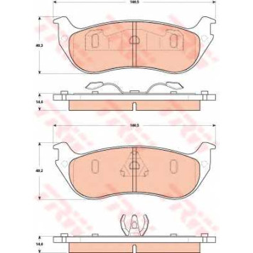 Колодки тормозные дисковые <b>TRW GDB4132 / 24381</b>