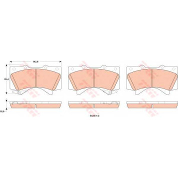 Колодки тормозные дисковые для LEXUS LX(URJ201) / TOYOTA LAND CRUISER 150(GRJ15#,KDJ15#), LAND CRUISER 200(UZJ2#,VDJ2#) <b>TRW GDB3524 / 24386</b>