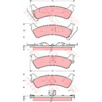 Колодки тормозные дисковые для JEEP GRAND CHEROKEE(ZJ) <b>TRW GDB4124 / 24506</b>