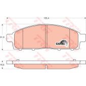 Колодки тормозные дисковые для MITSUBISHI L 200(KA#T,KB#T,KJ#,KK#,KL#), PAJERO(K90,KG#,KH#) <b>TRW GDB3435 / 24529</b>