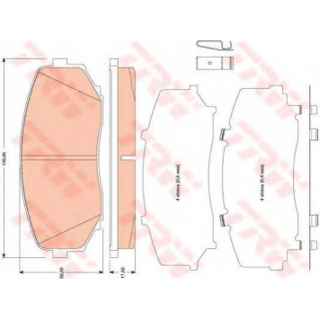 Колодки тормозные дисковые для MAZDA CX-7(ER), CX-9(TB), MPV(LY) <b>TRW GDB3471 / 24544</b>
