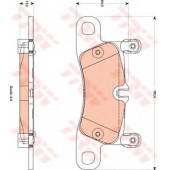 Колодки тормозные дисковые для PORSCHE CAYENNE(92A) <b>TRW GDB1876 / 24552</b>