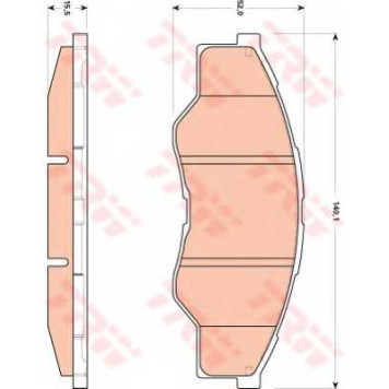 Колодки тормозные дисковые для TOYOTA HILUX(GGN#,KUN#,LAN#,TGN#) <b>TRW GDB3500 / 24567</b>