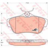 Колодки тормозные дисковые для CITROEN JUMPY / FIAT SCUDO(270, 272) / PEUGEOT EXPERT(VF3A#, VF3U#, VF3V#, VF3X#) / TOYOTA PROACE <b>TRW GDB1740 / 24578</b>