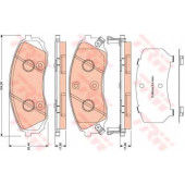 Колодки тормозные дисковые для HYUNDAI H-1 Travel(TQ), H-1(TQ) / KIA CARNIVAL / GRAND CARNIVAL(VQ) <b>TRW GDB3448 / 24597</b>