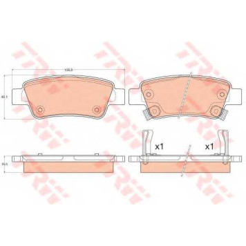 Колодки тормозные дисковые для HONDA CR(RE) <b>TRW GDB3576 / 24635</b>