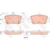 Колодки тормозные дисковые для TOYOTA AURIS, COROLLA <b>TRW GDB3480 / 24664</b>