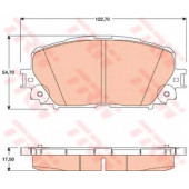 Колодки тормозные дисковые для TOYOTA RACTIS, VERSO S, YARIS <b>TRW GDB3460 / 24708</b>