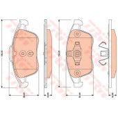 Колодки тормозные дисковые для RENAULT GRAND(JZ0/1#), LAGUNA(BT0/1,DT0/1,KT0/1), MEGANE(BZ0#,DZ0/1#,KZ0/1), SCENIC(JZ0/1#) <b>TRW GDB1808 / 24709</b>